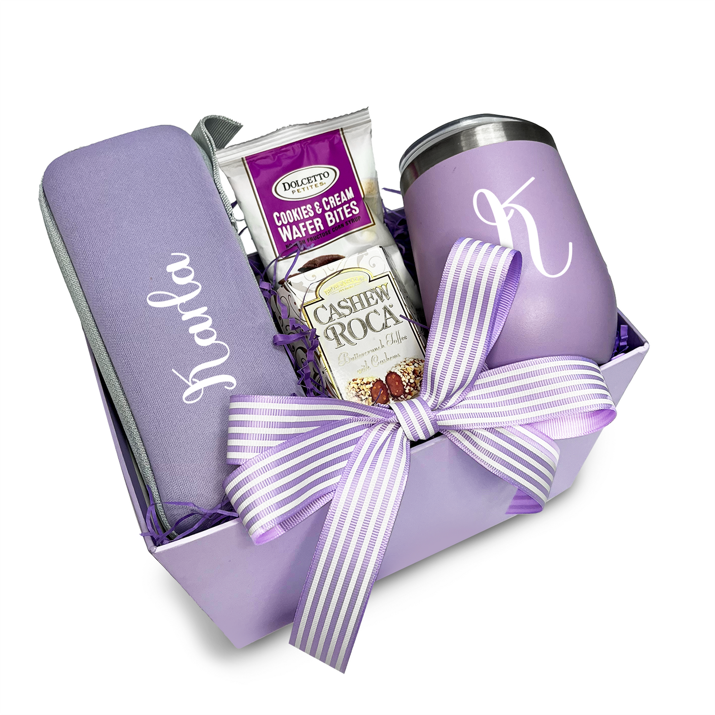 Cesta Lavender Decorada