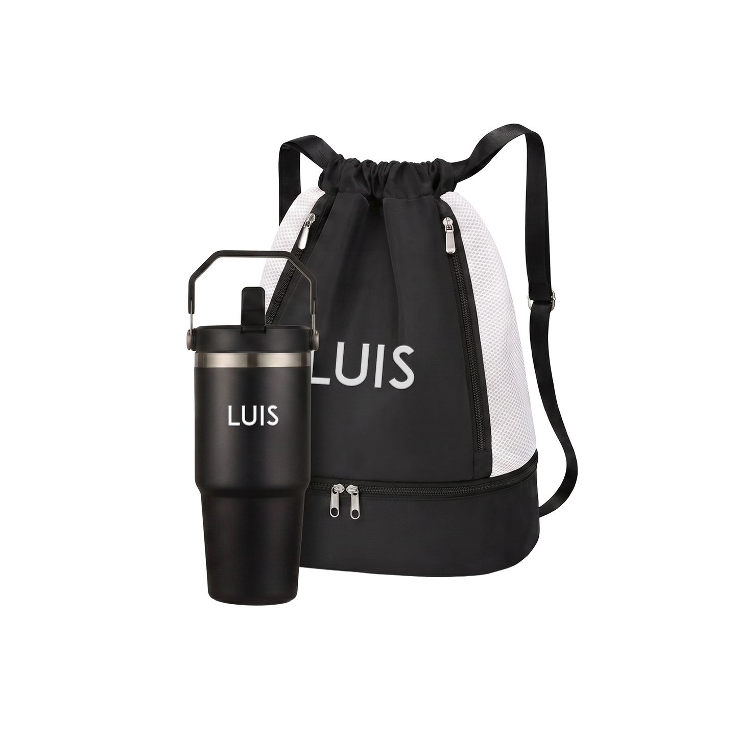 Kit 50 - Bolso de Tiras Premium y Botella Flip