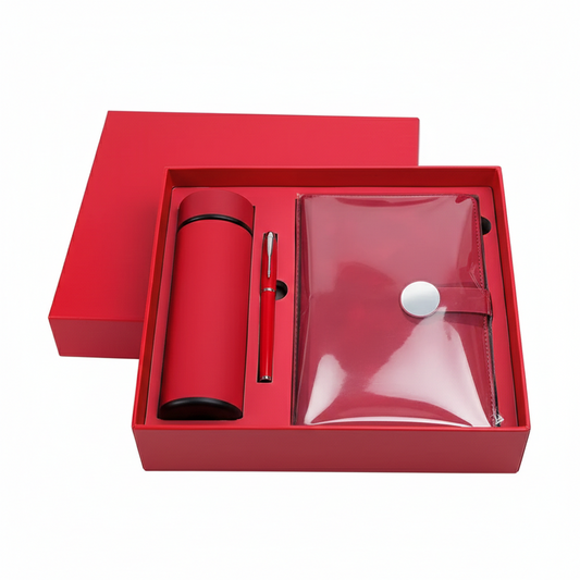 Set Corporativo Libreta, Botella Térmica y Lapicero