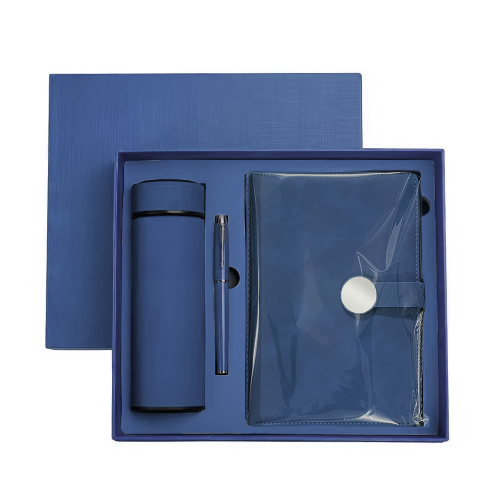 Set Corporativo Libreta, Botella Térmica y Lapicero