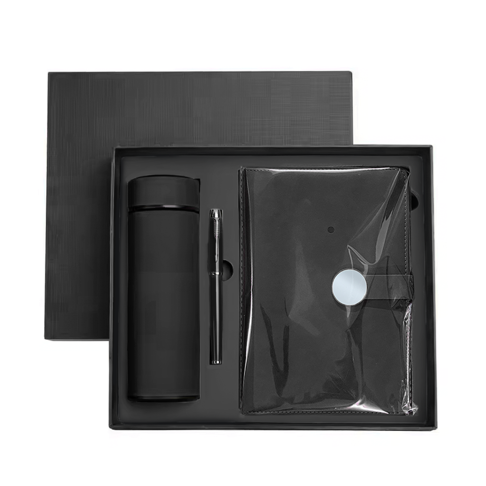Set Corporativo Libreta, Botella Térmica y Lapicero