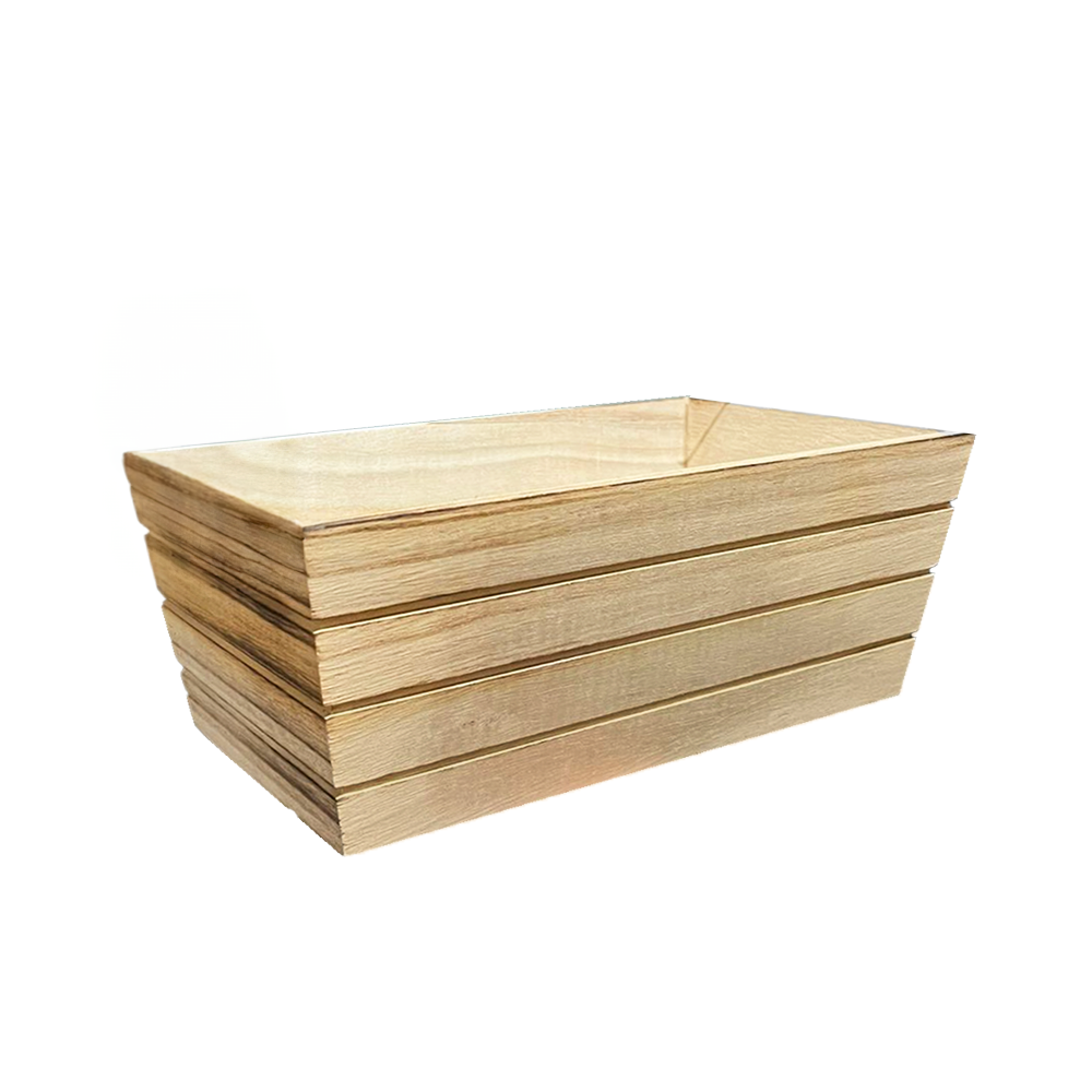 Cesta Natural Wood Rectangular