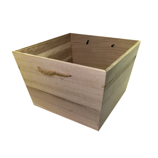 Cesta Natural Wood Cuadrada