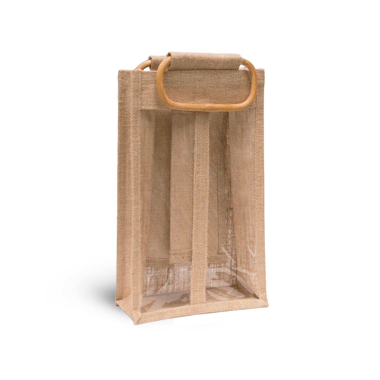 Bolso de Yute 2 Botellas con Ventanas