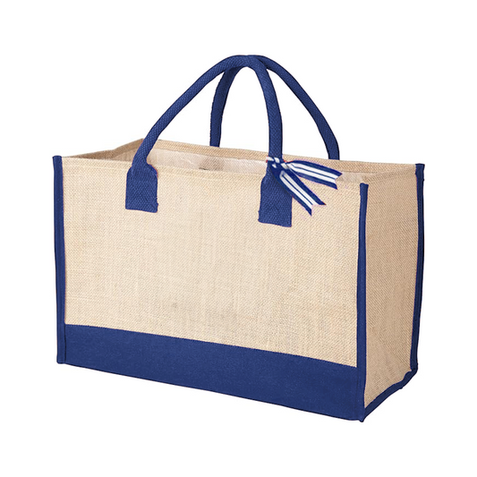 Bolso de Yute con Panel de Color