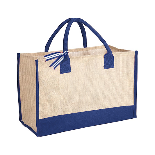 Bolso de Yute con Panel de Color