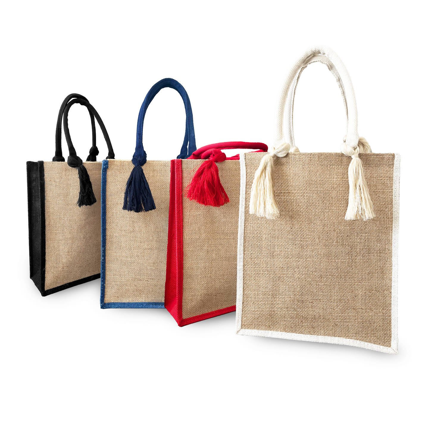 Bolso de Yute con Borlas