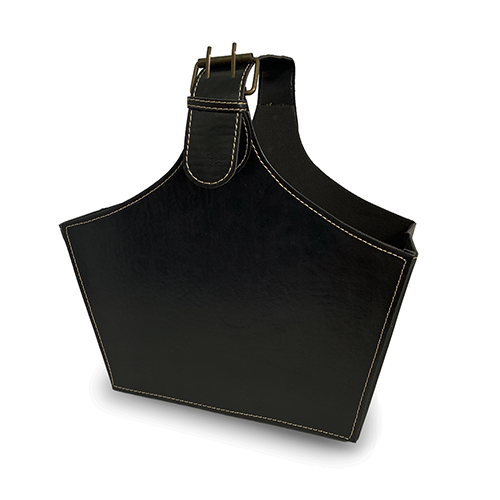 Revistero Negro Faux-Leather