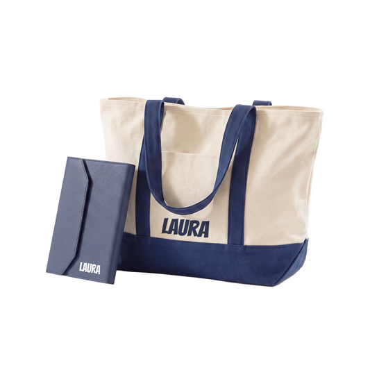 Kit 51 - Bolso Canvas Shopper y Libreta Ejecutiva