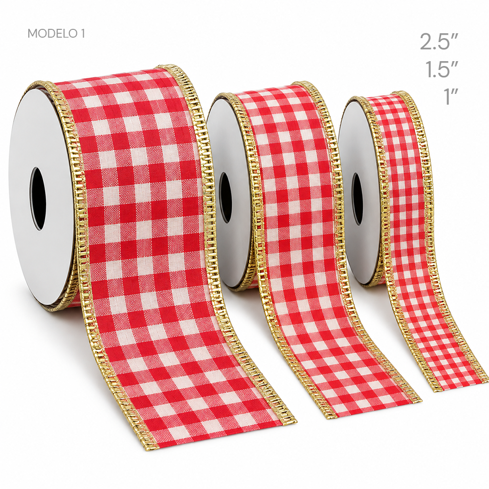 Rollos de Cinta Navideña (Paquete de 10)