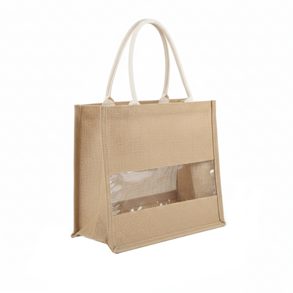 Bolso de Yute Transparente