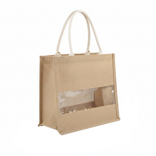 Bolso de Yute Transparente