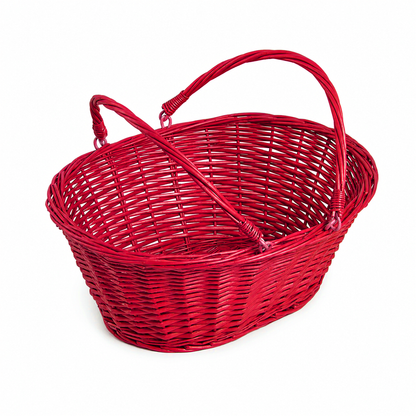Cesta Mimbre Asa Plegable