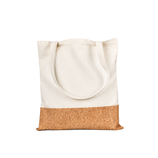 Bolso Canvas Beige y Corcho