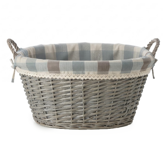 Cesta de Cuadros Ovalada