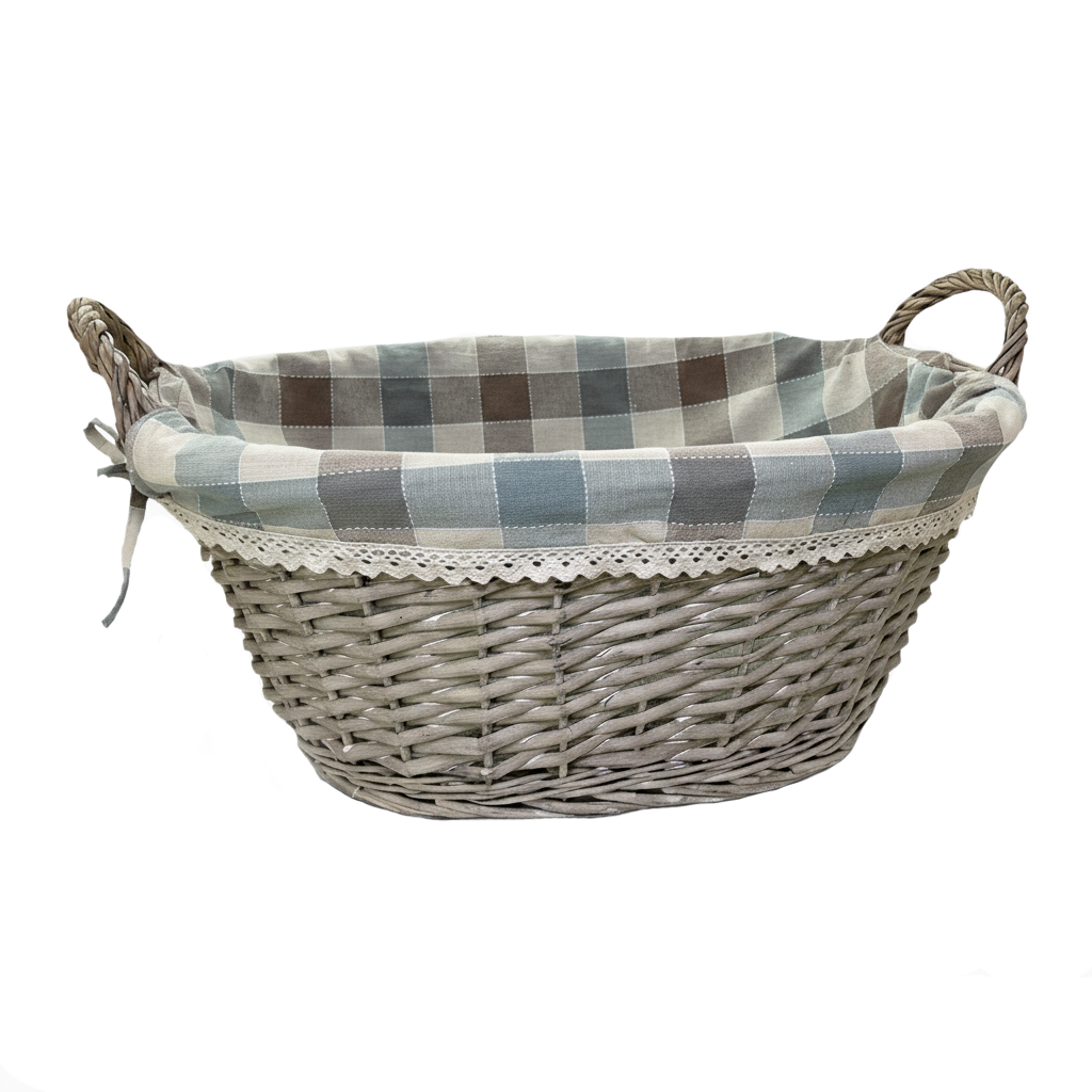 Cesta de Cuadros Ovalada