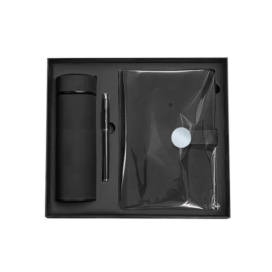 Set Corporativo Libreta, Botella Térmica y Lapicero