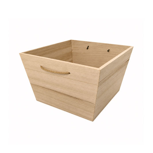 Cesta Natural Wood Cuadrada