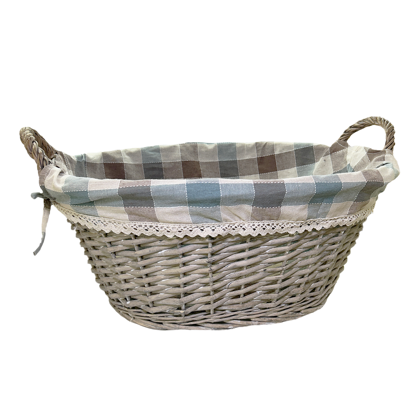 Cesta de Cuadros Ovalada