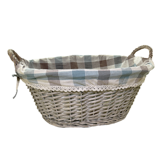 Cesta de Cuadros Ovalada