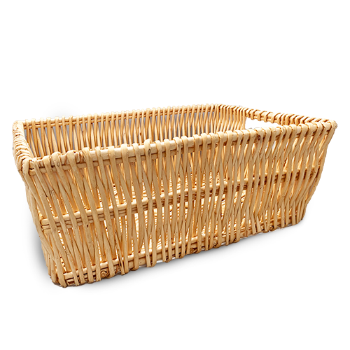 10 unidades cesta de mimbre - rectangular - modelo grande - basket PROLINEA